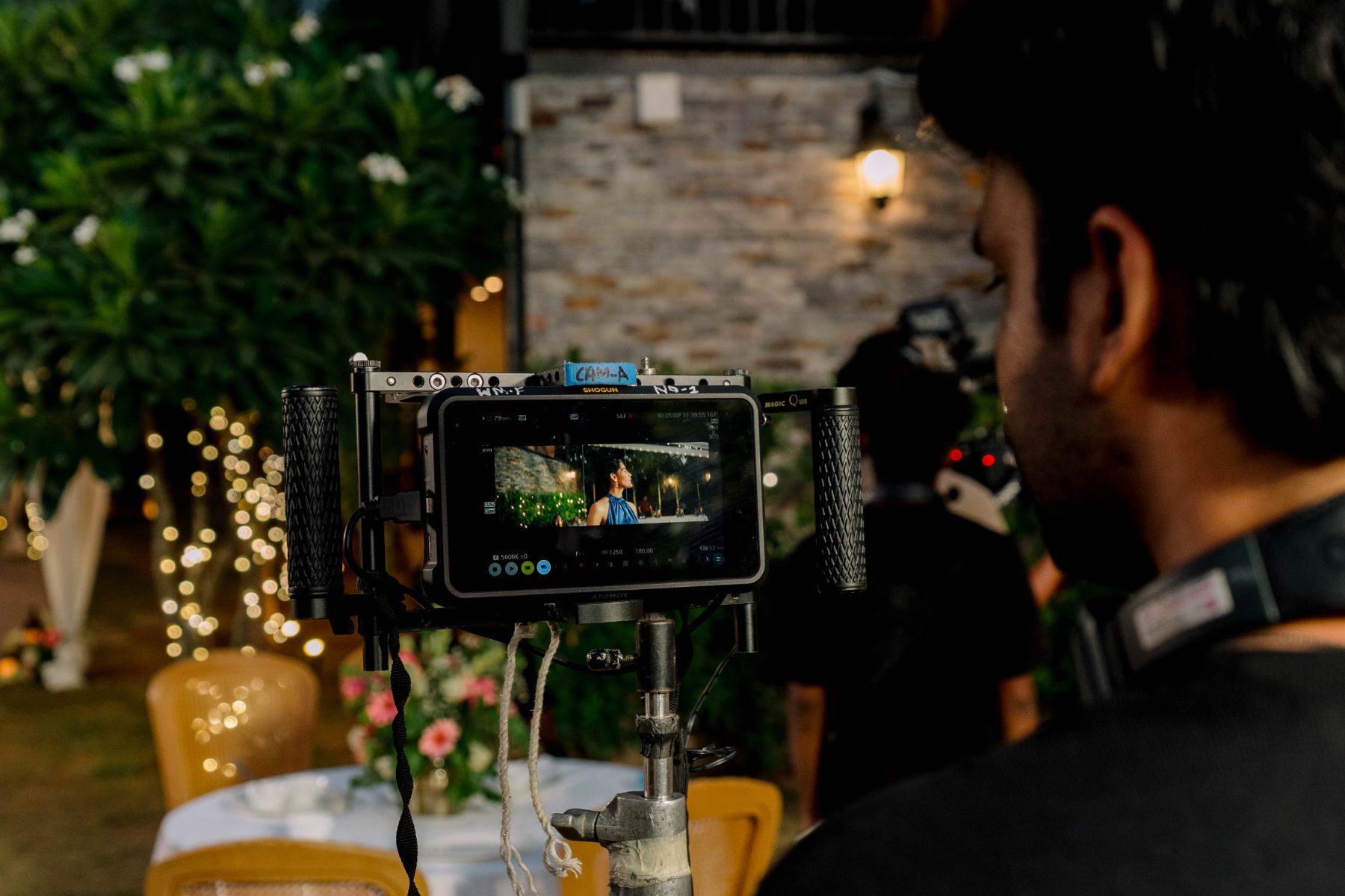 Monitor on the camera rig